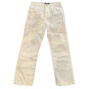 POLO Ralph Lauren paint splattered white carpenter pants size 20